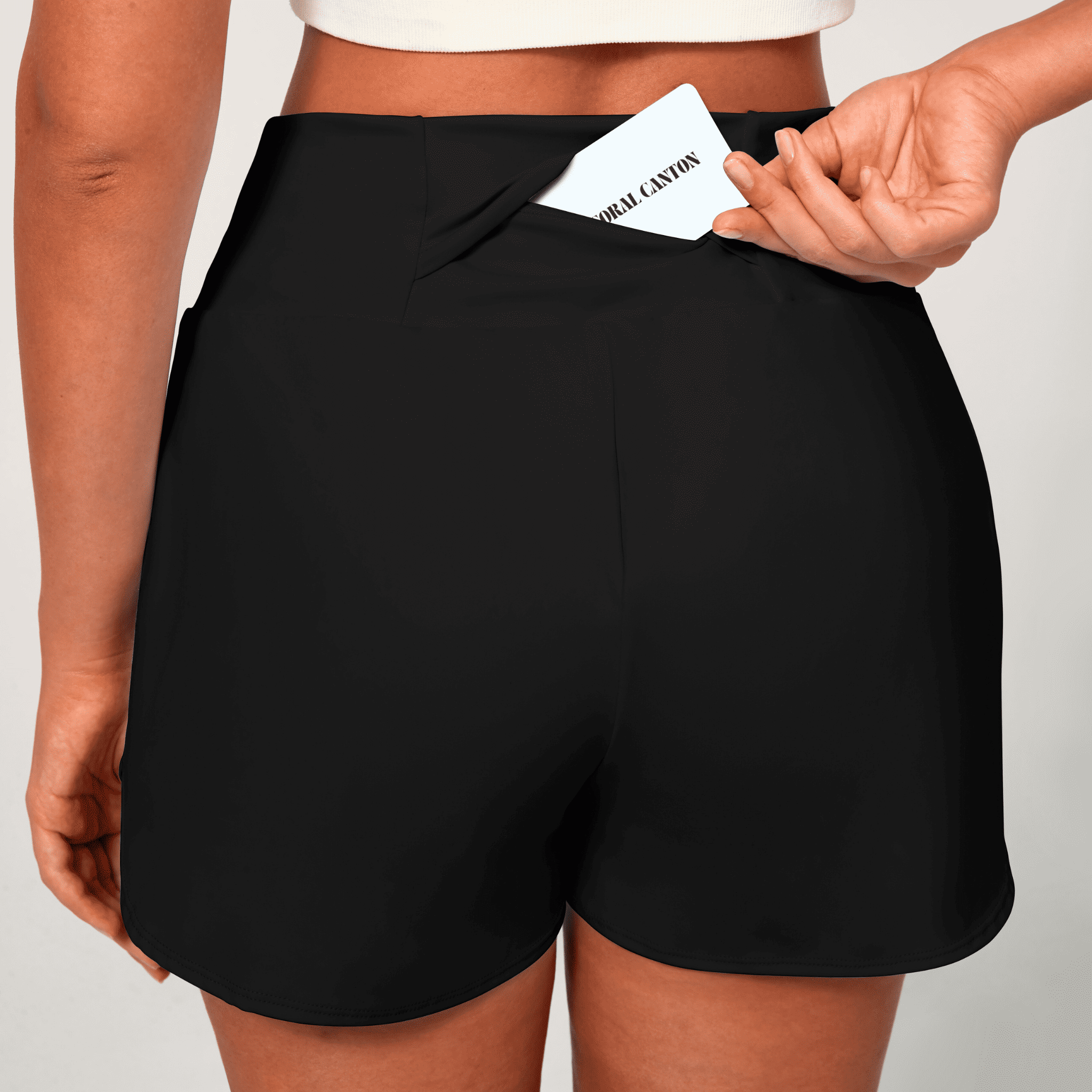 Super High Waisted Back Pocket & Side Hidden Pocket 2-in-1 Yoga Shorts 5''