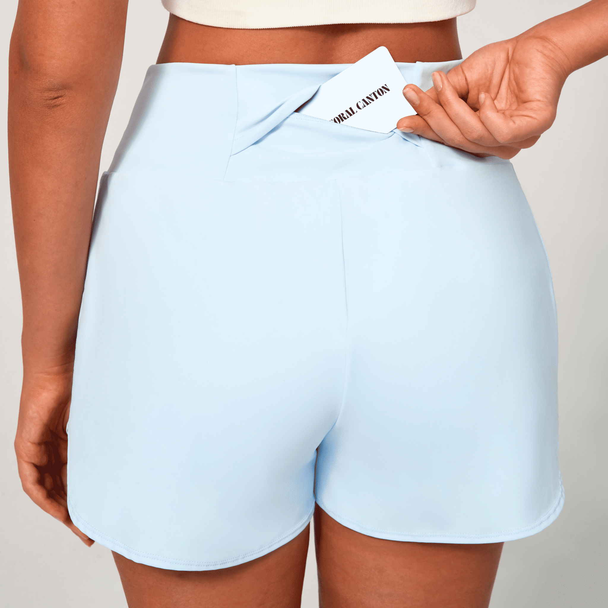 Super High Waisted Back Pocket & Side Hidden Pocket 2-in-1 Yoga Shorts 5''