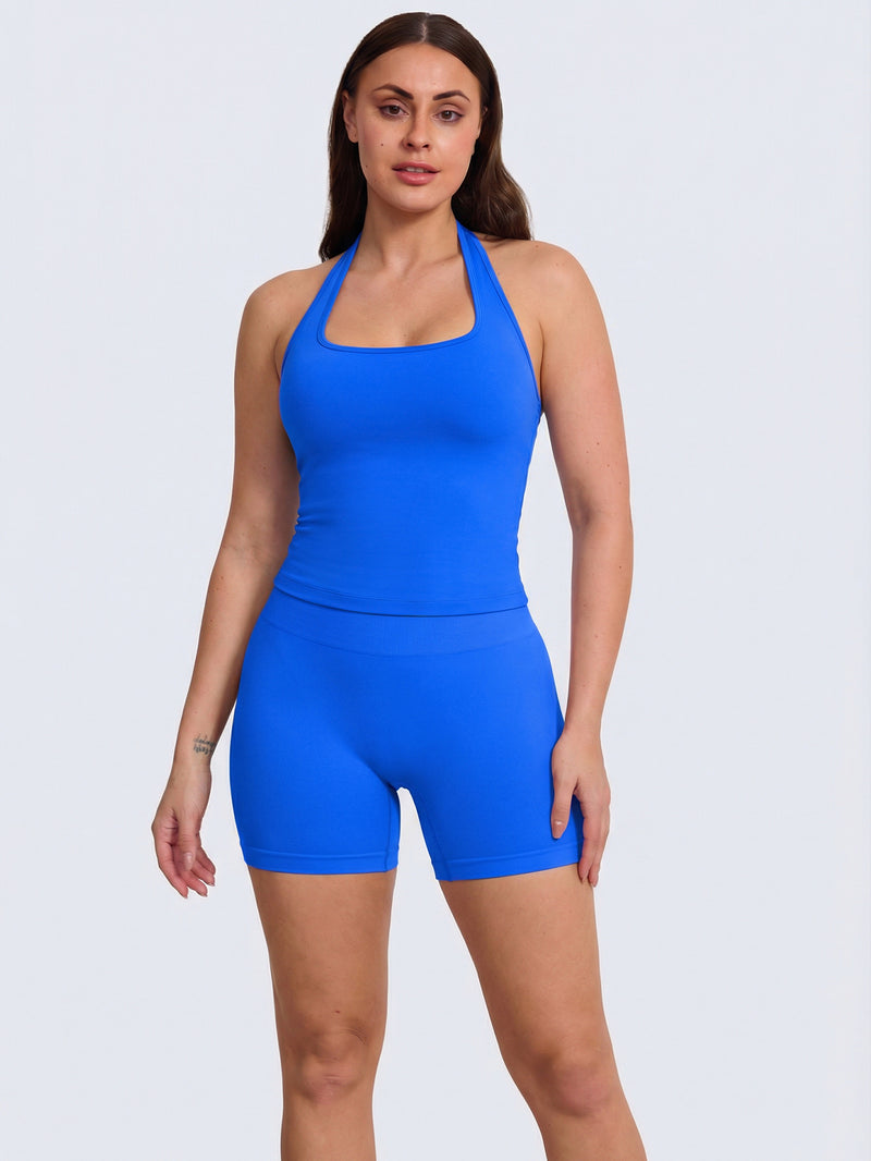 Impact Halter Top - Electric Blue