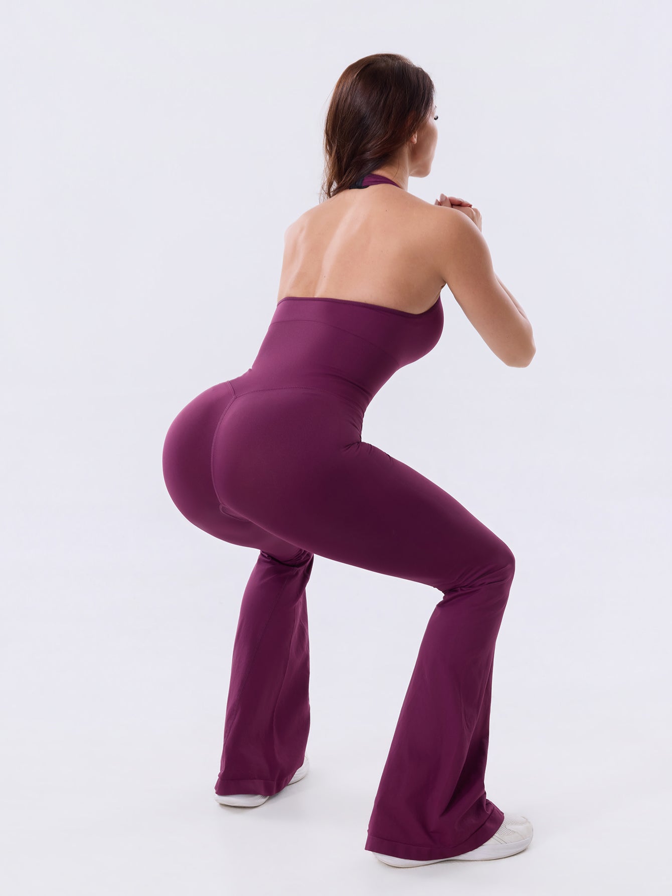 Backless Flared Sport Jumpsuit