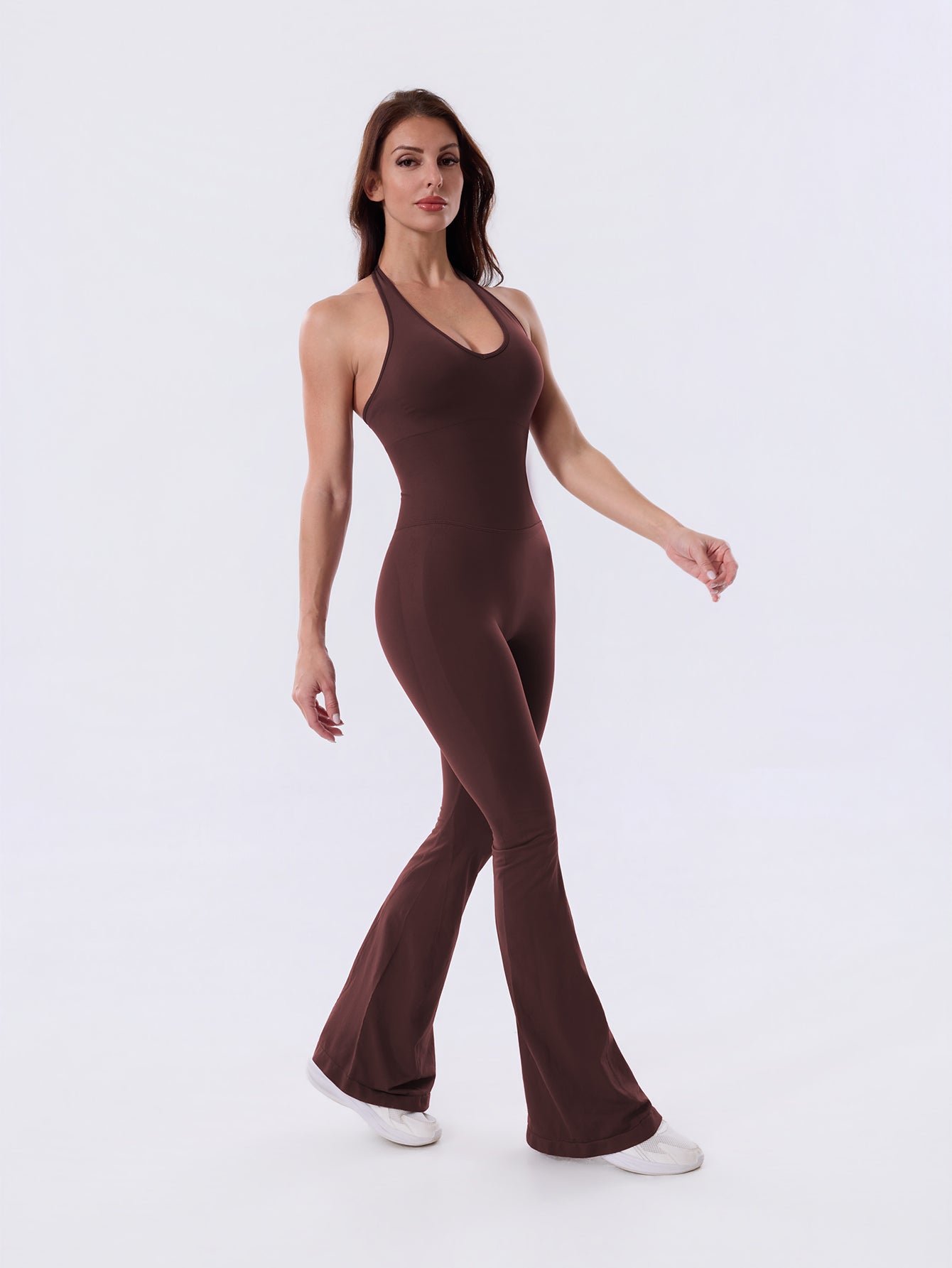 Backless Flared Sport Jumpsuit