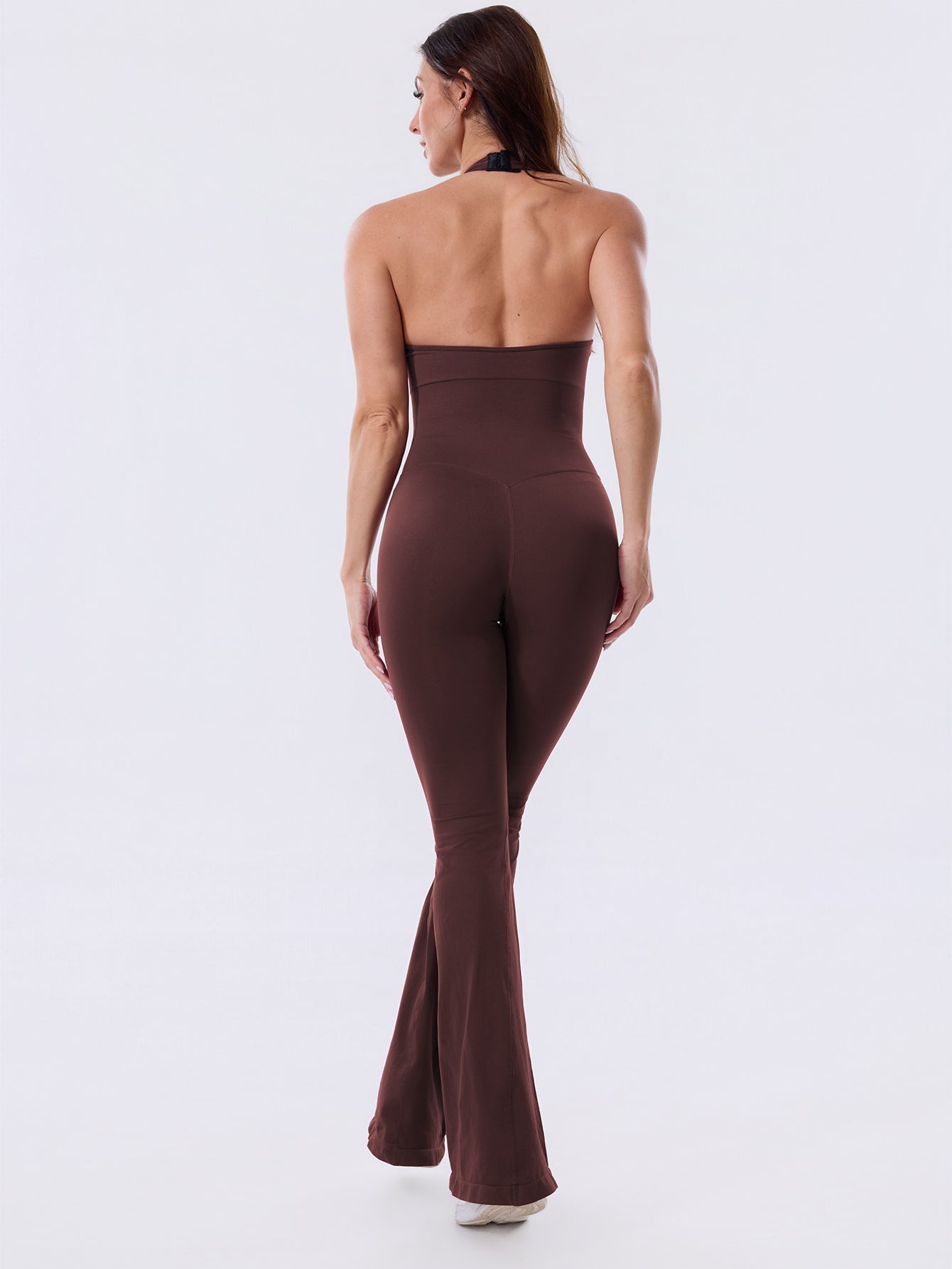 Backless Flared Sport Jumpsuit