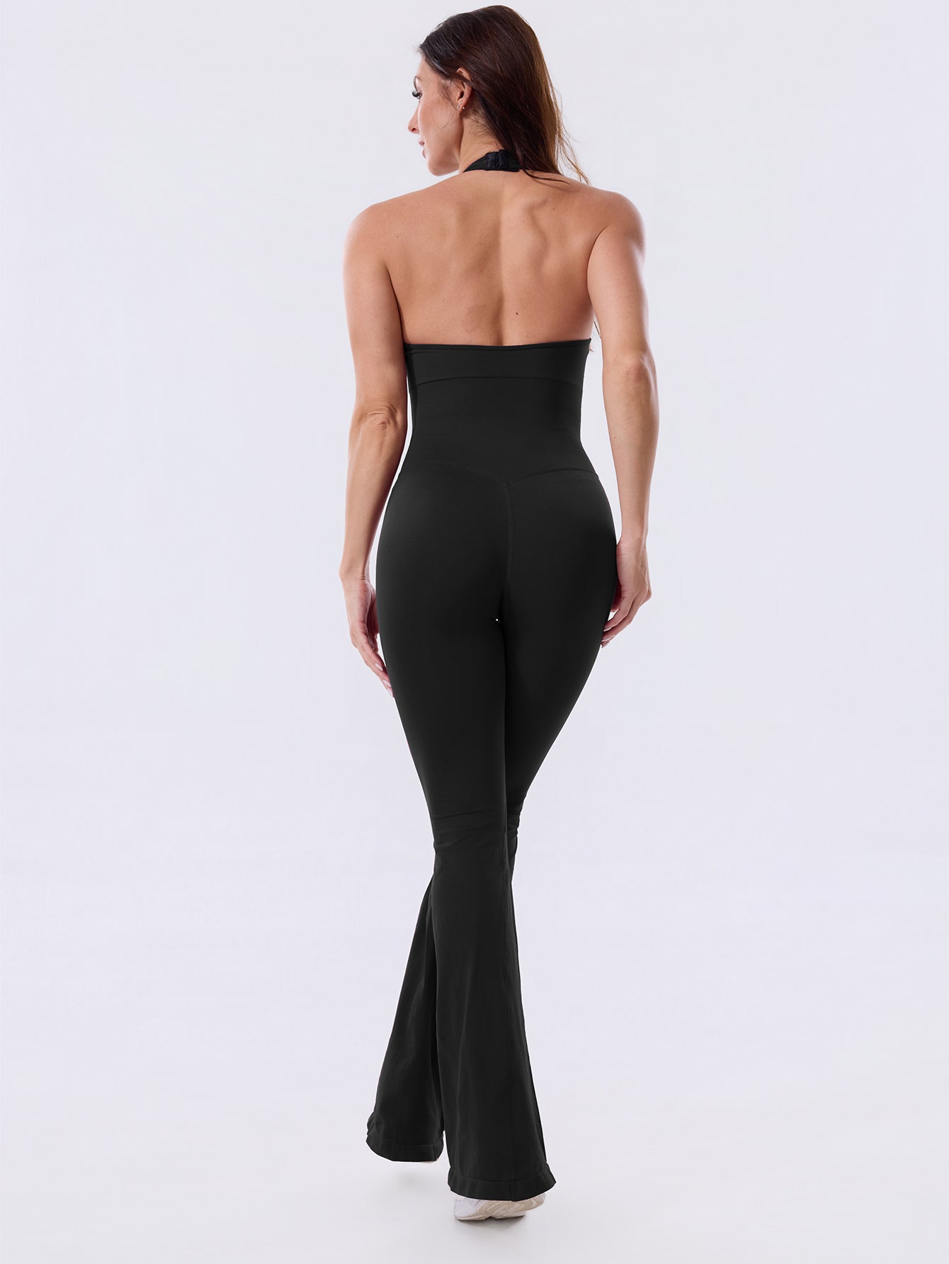Backless Flared Sport Jumpsuit