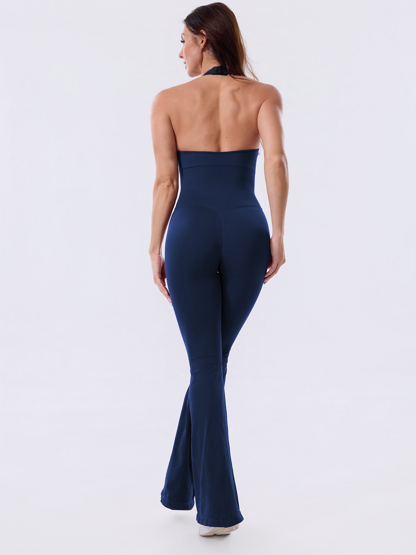 Backless Flared Sport Jumpsuit