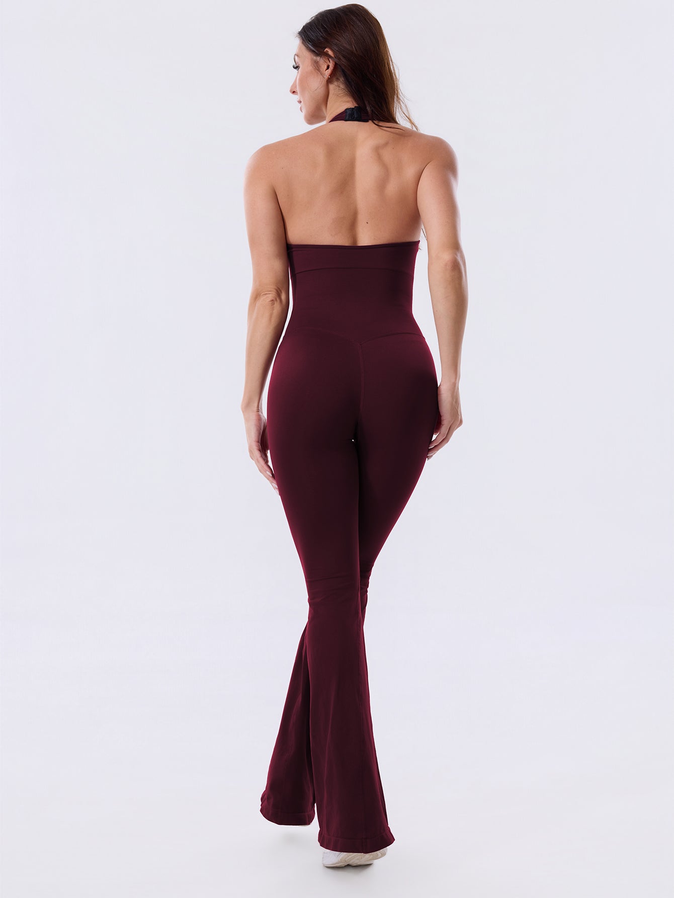 Backless Flared Sport Jumpsuit